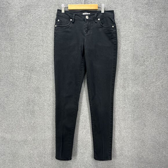 Express Skinny jeans womens 2 Black Low Rise stretch 5 pockets - Picture 1 of 14